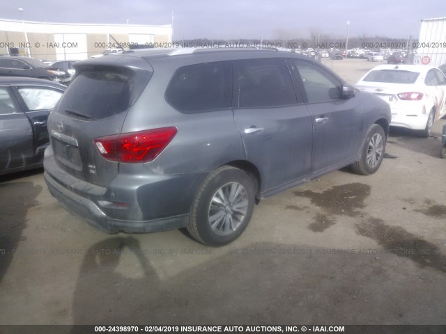5N1DR2MM3JC656379 - 2018 NISSAN PATHFINDER S/SV/SL/PLATINUM GRAY photo 4