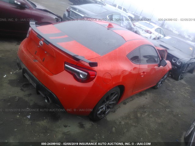 JF1ZNAA14H8707305 - 2017 TOYOTA 86 SPECIAL EDITION ORANGE photo 4