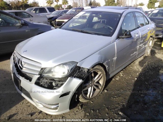 WDDGF4HBXDR281211 - 2013 MERCEDES-BENZ C 250 SILVER photo 2