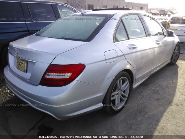 WDDGF4HBXDR281211 - 2013 MERCEDES-BENZ C 250 SILVER photo 4