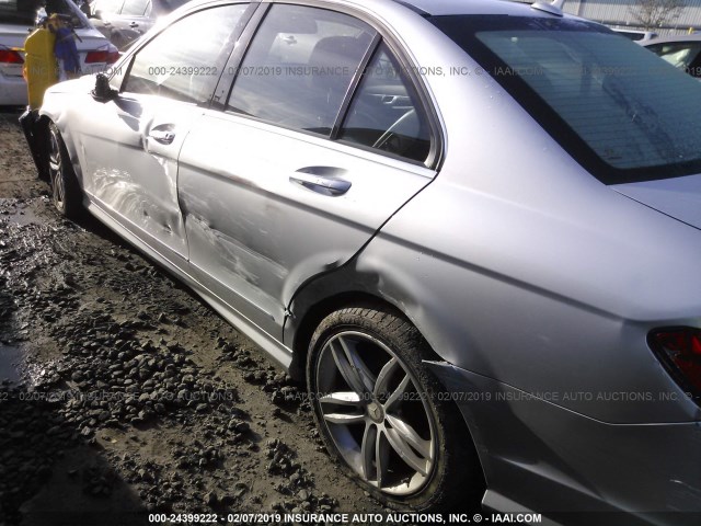 WDDGF4HBXDR281211 - 2013 MERCEDES-BENZ C 250 SILVER photo 6