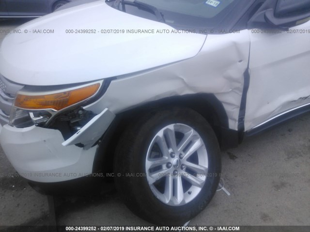 1FMHK8D89BGA03318 - 2011 FORD EXPLORER XLT WHITE photo 6