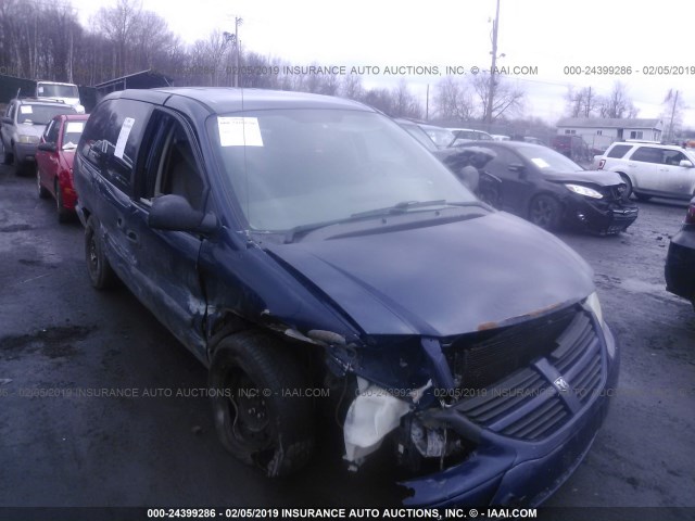 1D4GP24R96B596627 - 2006 DODGE GRAND CARAVAN SE BLUE photo 1