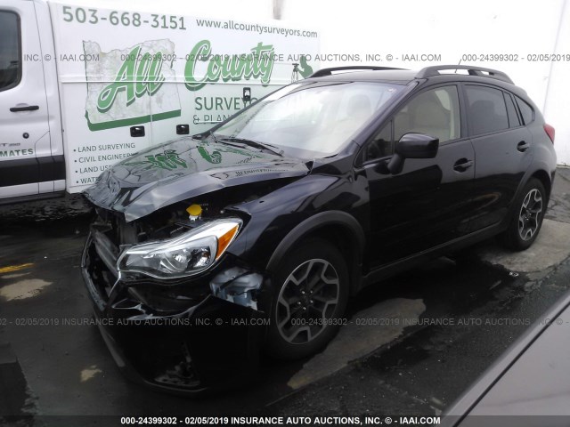 JF2GPABC5HH231840 - 2017 SUBARU CROSSTREK PREMIUM BLACK photo 2