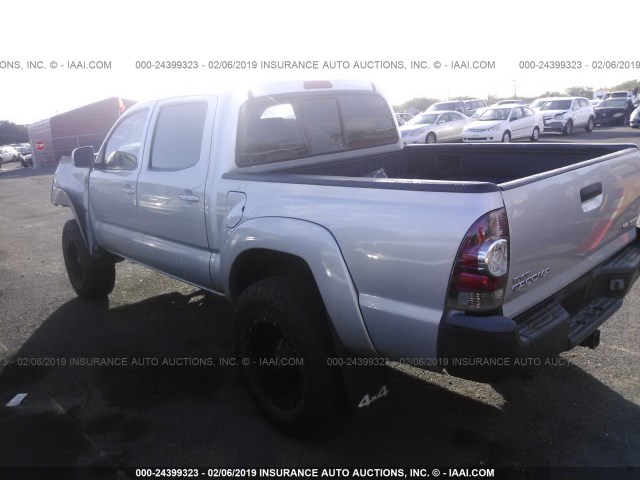 5TELU42N07Z409398 - 2007 TOYOTA TACOMA DOUBLE CAB 银色 照片 3