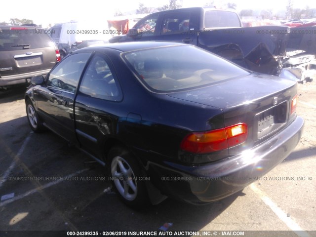 2HGEJ2125SH527742 - 1995 HONDA CIVIC DX BLACK photo 3