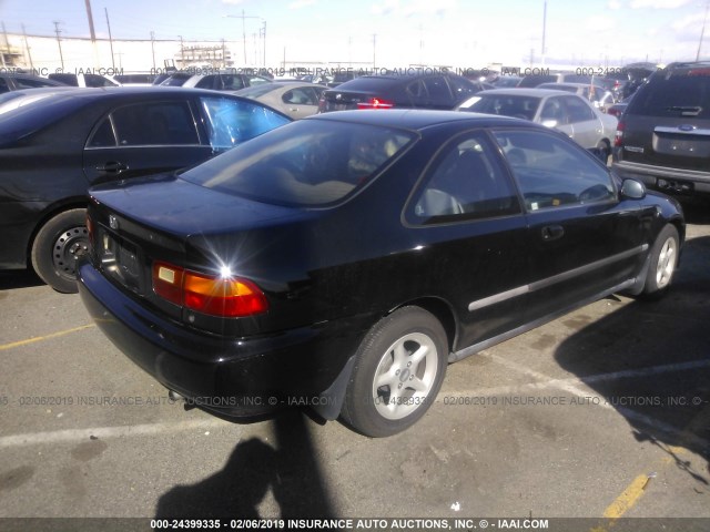 2HGEJ2125SH527742 - 1995 HONDA CIVIC DX BLACK photo 4