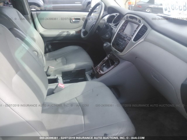 JTEDW21A360003658 - 2006 TOYOTA HIGHLANDER HYBRID SILVER photo 5