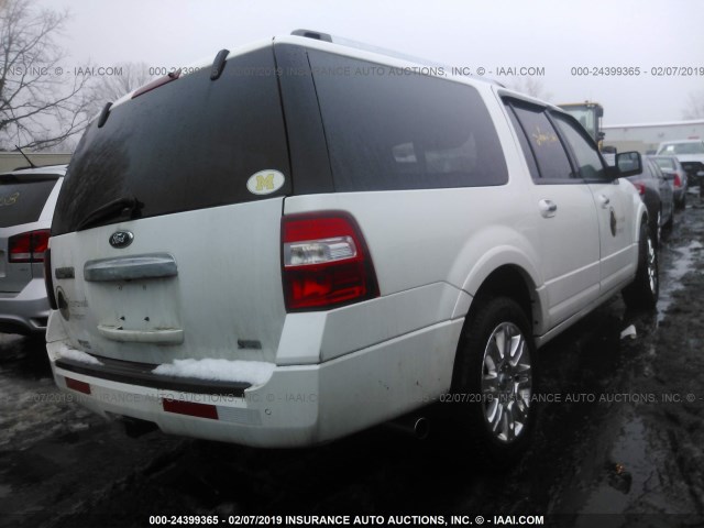 1FMJK2A53DEF11629 - 2013 FORD EXPEDITION EL LIMITED WHITE photo 4
