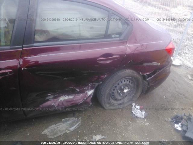 2HGFB2F58CH589108 - 2012 HONDA CIVIC LX 红色 照片 6