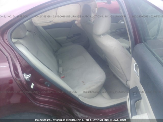 2HGFB2F58CH589108 - 2012 HONDA CIVIC LX 红色 照片 8