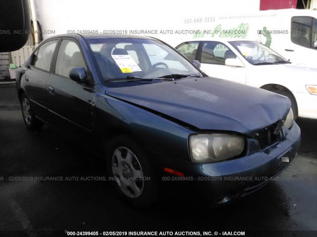 KMHDN45D01U206253 - 2001 HYUNDAI ELANTRA GLS/GT BLUE photo 1