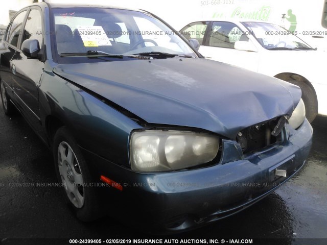 KMHDN45D01U206253 - 2001 HYUNDAI ELANTRA GLS/GT BLUE photo 6