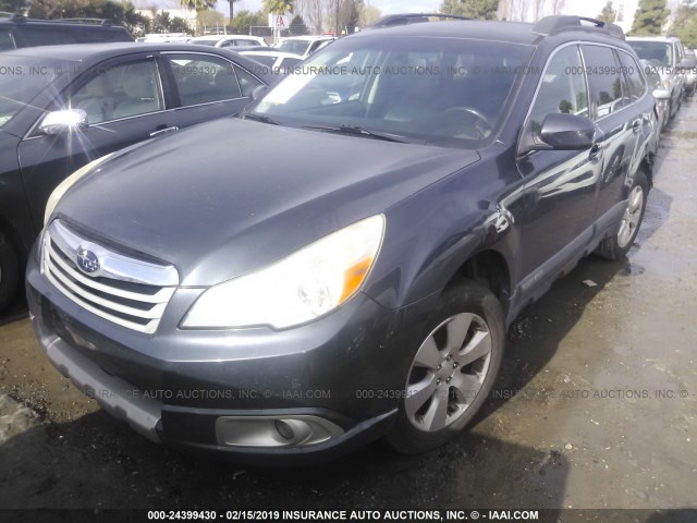 4S4BREKC3B2317762 - 2011 SUBARU OUTBACK 3.6R LIMITED GRAY photo 2