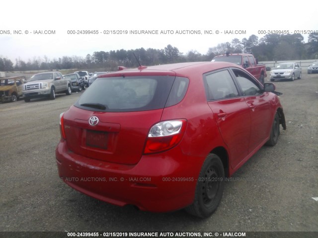 2T1KU40E49C150017 - 2009 TOYOTA COROLLA MATRIX  RED photo 4