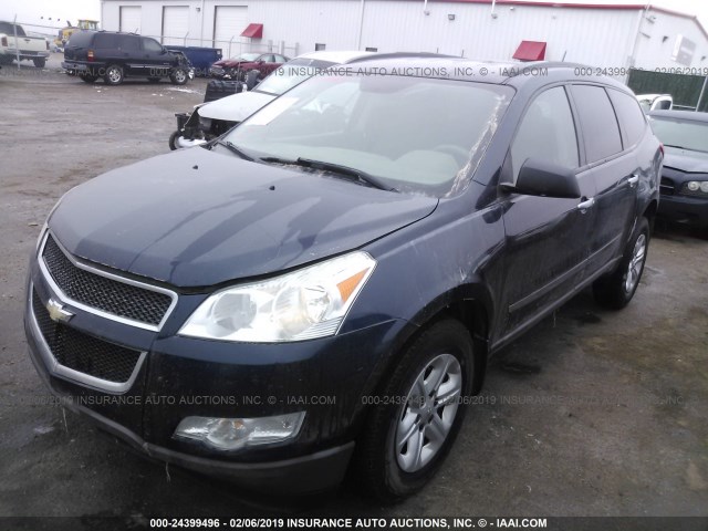 1GNKRFED2CJ328202 - 2012 CHEVROLET TRAVERSE LS Dark Blue photo 2