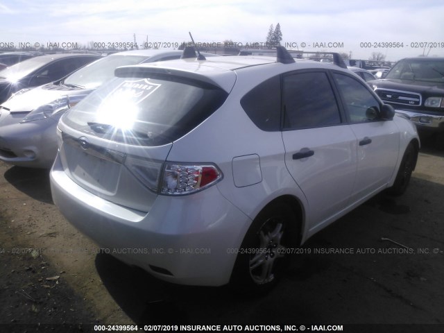 JF1GH61648G803786 - 2008 SUBARU IMPREZA 2.5I WHITE photo 4