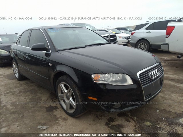 WAUAF78E27A148051 - 2007 AUDI A4 2/TURBO BLACK photo 1