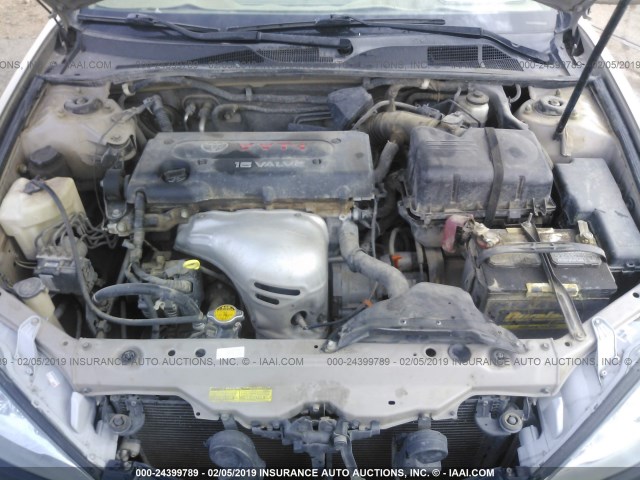 4T1BE30K84U810533 - 2004 TOYOTA CAMRY LE/XLE/SE GOLD photo 10