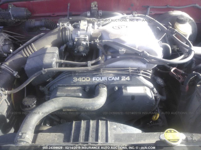5TEHN72N54Z310155 - 2004 TOYOTA TACOMA DOUBLE CAB 红色 照片 10