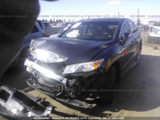 5J8TB3H55EL003413 - 2014 ACURA RDX TECHNOLOGY BLACK photo 2