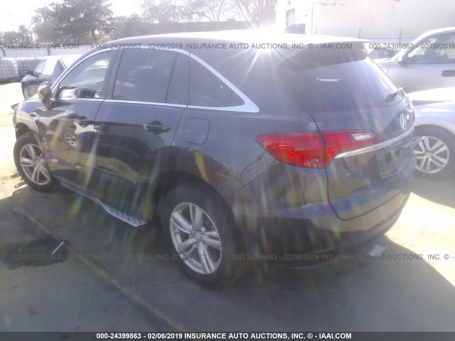 5J8TB3H55EL003413 - 2014 ACURA RDX TECHNOLOGY BLACK photo 3