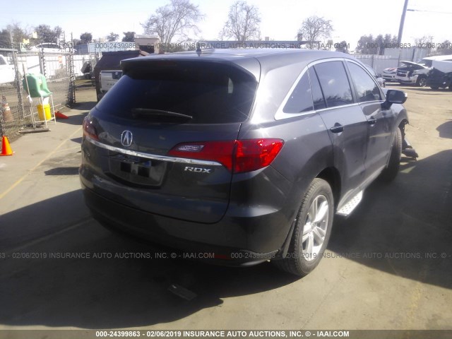 5J8TB3H55EL003413 - 2014 ACURA RDX TECHNOLOGY BLACK photo 4