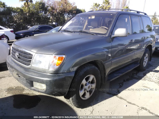 JT3HT05J4W0007638 - 1998 TOYOTA LAND CRUISER  GRAY photo 2