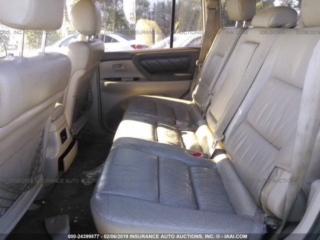 JT3HT05J4W0007638 - 1998 TOYOTA LAND CRUISER  GRAY photo 8