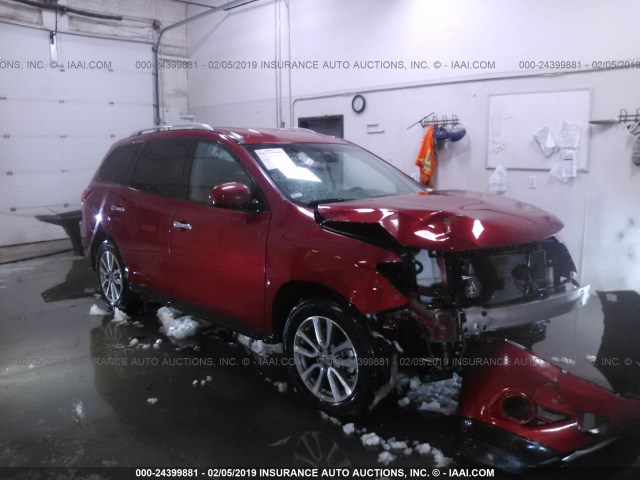 5N1AR2MM7GC600876 - 2016 NISSAN PATHFINDER S/SV/SL/PLATINUM RED photo 1