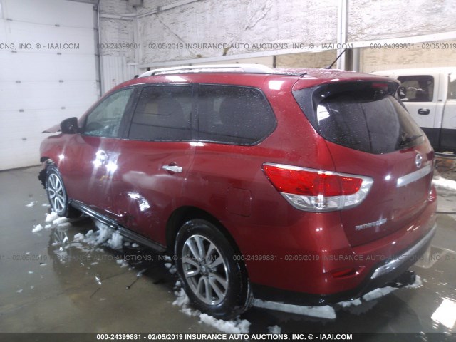 5N1AR2MM7GC600876 - 2016 NISSAN PATHFINDER S/SV/SL/PLATINUM RED photo 3