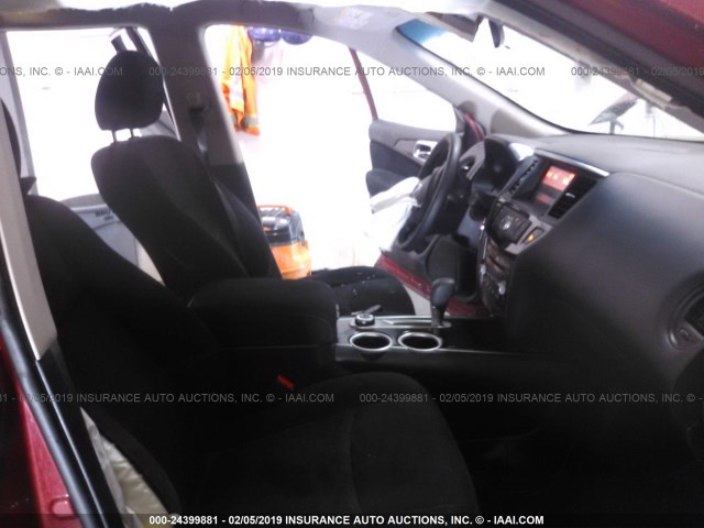 5N1AR2MM7GC600876 - 2016 NISSAN PATHFINDER S/SV/SL/PLATINUM RED photo 5
