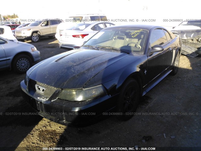 1FAFP404X3F383873 - 2003 FORD MUSTANG BLACK photo 2