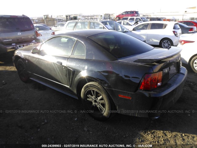 1FAFP404X3F383873 - 2003 FORD MUSTANG BLACK photo 3