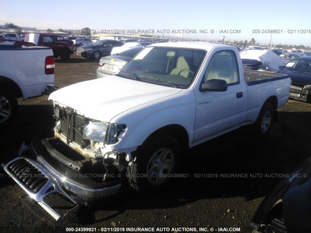 5TENL42N44Z339685 - 2004 TOYOTA TACOMA WHITE photo 2