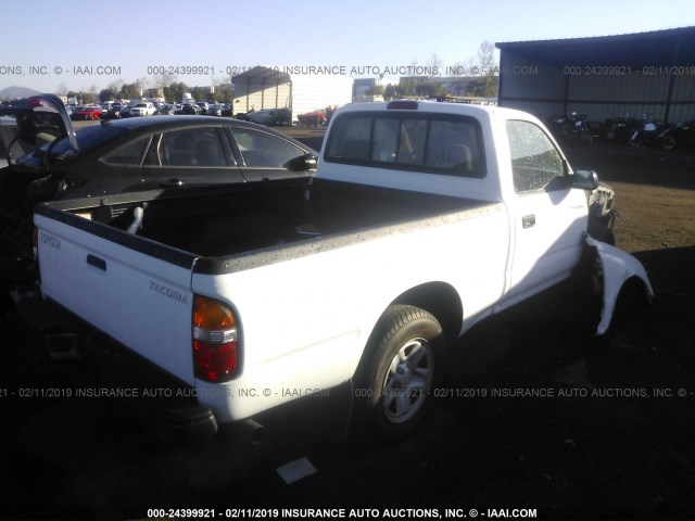 5TENL42N44Z339685 - 2004 TOYOTA TACOMA WHITE photo 4