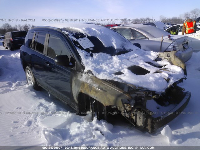 1C4NJDCB0CD645378 - 2012 JEEP COMPASS LIMITED BLUE photo 1