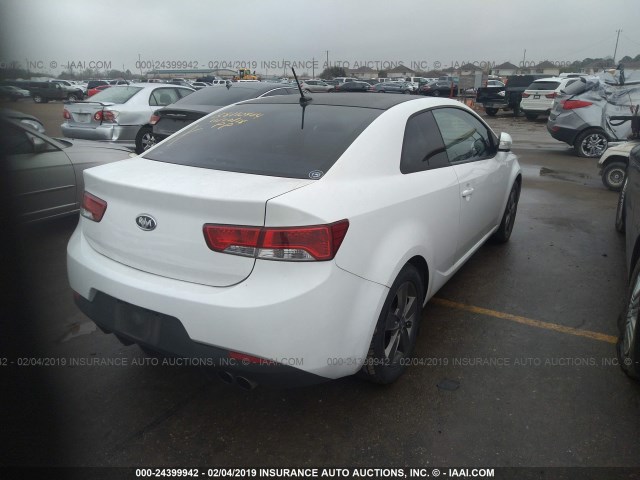 KNAFU6A23A5152261 - 2010 KIA FORTE EX WHITE photo 4