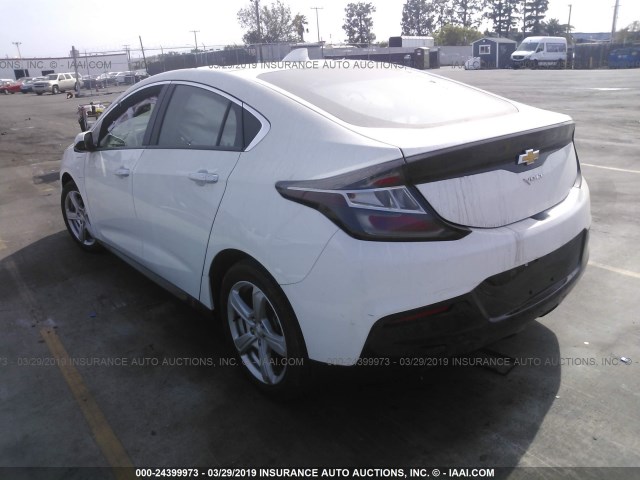 1G1RC6S59HU109242 - 2017 CHEVROLET VOLT LT WHITE photo 3