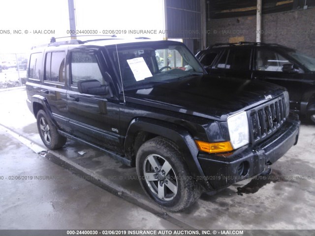 1J8HG48N16C346466 - 2006 JEEP COMMANDER BLACK photo 1