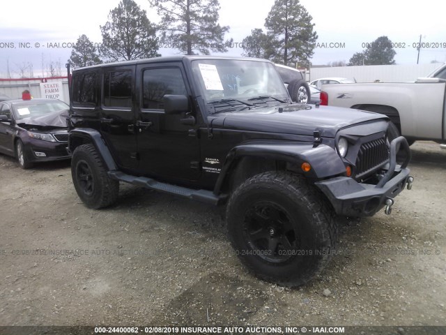 1C4HJWEG2EL245865 - 2014 JEEP WRANGLER UNLIMITE SAHARA BLACK photo 1