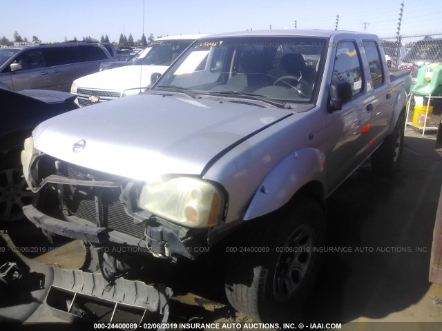 1N6ED27TX4C421005 - 2004 NISSAN FRONTIER CREW CAB XE V6 SILVER photo 2
