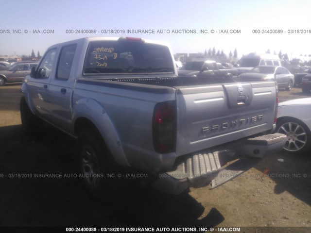 1N6ED27TX4C421005 - 2004 NISSAN FRONTIER CREW CAB XE V6 SILVER photo 3