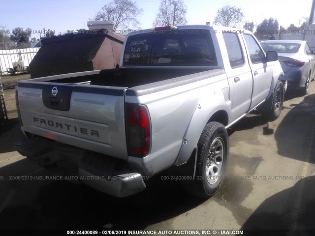 1N6ED27TX4C421005 - 2004 NISSAN FRONTIER CREW CAB XE V6 SILVER photo 4