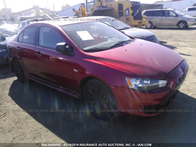 JA32U2FU9AU003586 - 2010 MITSUBISHI LANCER ES/ES SPORT RED photo 1