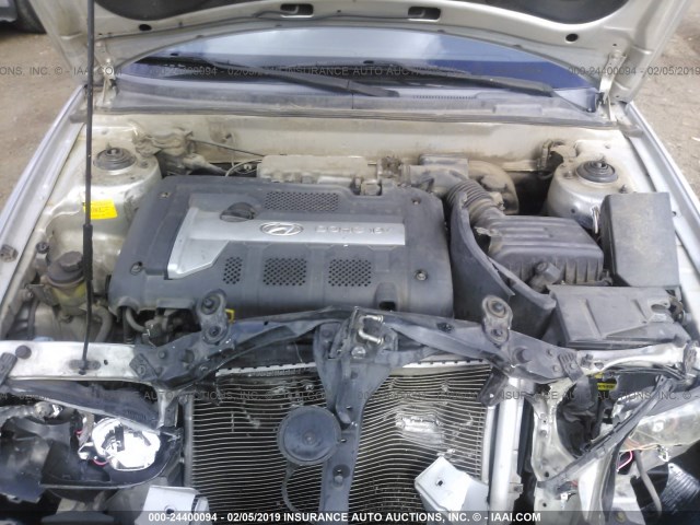 KMHDN55D13U083412 - 2003 HYUNDAI ELANTRA GLS/GT SILVER photo 10