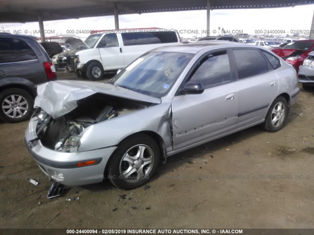 KMHDN55D13U083412 - 2003 HYUNDAI ELANTRA GLS/GT SILVER photo 2