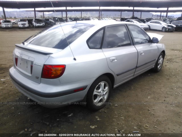 KMHDN55D13U083412 - 2003 HYUNDAI ELANTRA GLS/GT SILVER photo 4