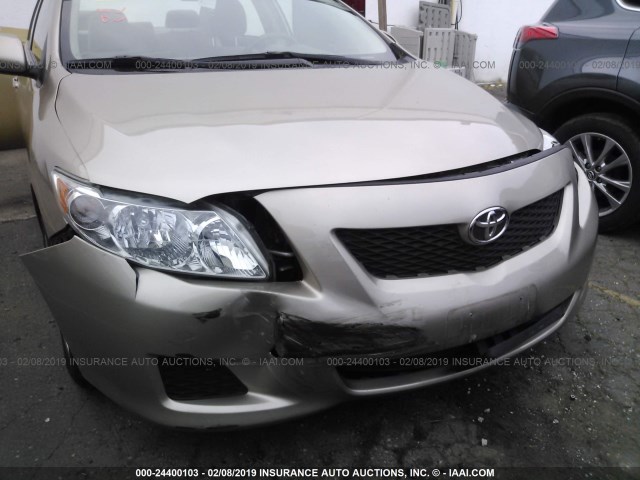 1NXBU4EE5AZ175777 - 2010 TOYOTA COROLLA S/LE/XLE GOLD photo 6