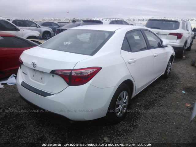 5YFBURHEXHP594664 - 2017 TOYOTA COROLLA L/LE/XLE/SE/XSE WHITE photo 4